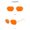 Orange, variant on Adult Polygon Sunglasses Metal Frame Vintage Style UV400 Protection Universal Fit Durable Classic Look For All
