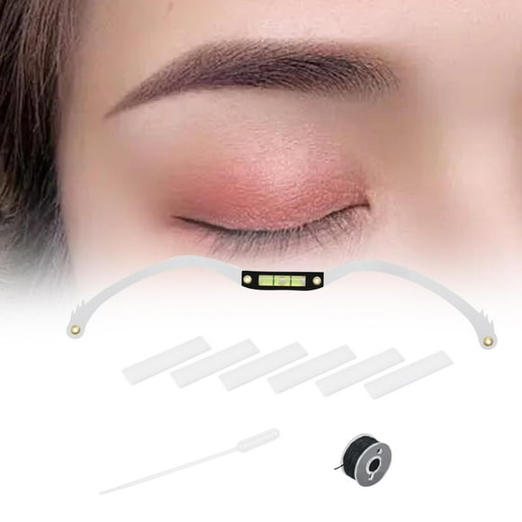 Regla de línea de flecha de arco de maquillaje permanente herramienta de regla de marcador de medida profesional para Plata