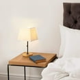 thumbnail image 5 of NEX Black Minimalist Bedside Lamps Pull Chain and Wood Base Set of 2, 5 of 7