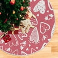thumbnail image 5 of Coolnut Valentine's Day Tree Skirt Home Decoration Large Round Love Hearts Christmas Tree Skirt for Holiday Party Home Christmas Day Ornaments48", 5 of 6