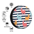 thumbnail image 4 of Honeii Colorful Llama Print Tire Covers, Waterproof Anti-UV Sun Snow Rain Tire Covers for Trailers, RV, Camper, SUV, Truck-15 inch, 4 of 6