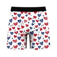 thumbnail image 5 of Vetsdori Valentines Underwear for Men Soft Cozy Trunks Casual Elastic Waist Boxers Trendy Heart Print Mens Boxer Briefs Gift for Men, 5 of 7