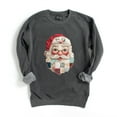 thumbnail image 6 of Santa Face Patchwork Print - Women's Garment Dyed Sweatshirt, 6 of 12