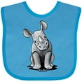 thumbnail image 3 of Inktastic Curious Rhinos Boys or Girls Baby Bib, 3 of 4