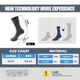 thumbnail image 7 of 6 Pairs Merino Wool Socks for Men, Mens Black Winter Thermal Wool Dress Crew Hiking Socks, 7 of 7