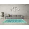 thumbnail image 3 of Ahgly Company Indoor Rectangle Abstract Light Blue Modern Area Rugs, 6' x 9', 3 of 4