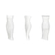 thumbnail image 4 of Vestido de tubo con cuello barco para mujer Vestido de verano sin mangas de color sólido, Blanco, L Inevent AP1097-03B, 4 of 7