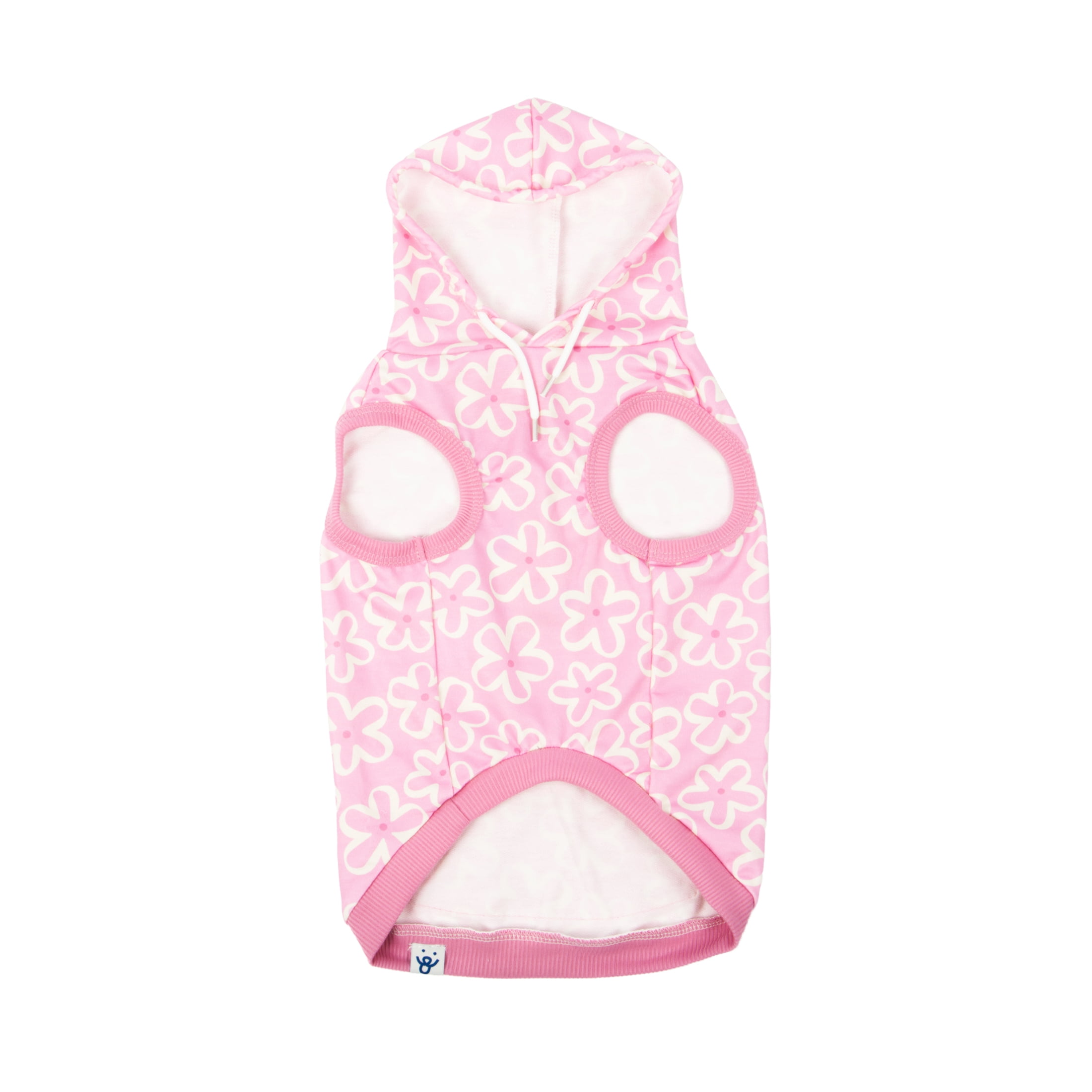 Oodles Pink Tropical Blooms Floral Spring Dog Hoodie, Extra Large