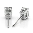 thumbnail image 2 of 3.00 Carat Stunning Oval Cut Moissanite Diamond Wedding Stud Earrings for women Solid 18K White Gold Push Back Beautiful Studs Earring, 2 of 5