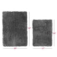 thumbnail image 4 of Clara Clark Non Slip Shaggy Bath Rug Set - 2 Piece Set, Small/Large - Gray, 4 of 4
