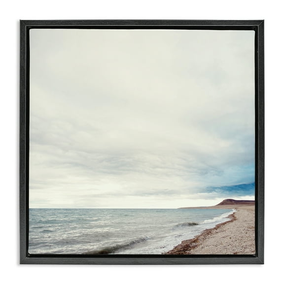 Stupell Industries Ocean At Sunrise Nautical & Beach Photography Black Floater Framed Canvas Art Print Wall Art, 18 x 18