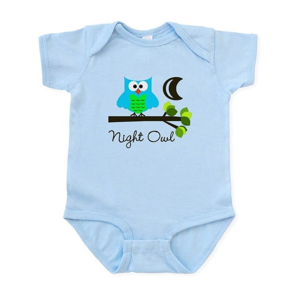 CafePress - Night Owl Body Suit - Baby Light Bodysuit, Size Newborn - 24 Months