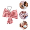 thumbnail image 4 of Unique Bargains 1 Pc Handbag Charm Plaid Bow Handbag Accessories Red, 4 of 6