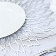 thumbnail image 6 of BalsaCircle 6 Silver Round 15" Dahlia Floral Vinyl PLacemats Wedding Party Decor, 6 of 10