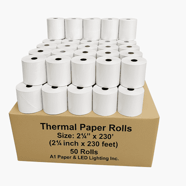 2  1/4 x 230 Thermal Paper Rolls (50 counts)