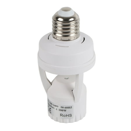 

AC110-240V E27 Infrared Motion Sensor LED Lamp Bulb Holder with Adjustable Switch