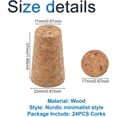 thumbnail image 2 of Wine Corks, 24 Pcs Tapered Wine Corks Natural Wooden Wine Stoppers Wine Bottle Plugs for Home DIY Bottles (22 x 17 x 35 mm), 2 of 5
