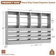 thumbnail image 2 of Homieasy 4-Pack Space-Saving Modular Closet Organizer with 16 Drawers & Adjustable Shelves - Customizable Wood Storage Cabinet for Bedroom/Entryway, Easy Assembly Tall Armoire Wardrobe Units,Gray, 2 of 5