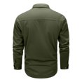 thumbnail image 3 of Men's Dual Chest Pocket Long Sleeve Tactical Cargo Shirts Lightweight Cooling UPF 50 Sun Protection Button Down Lapel Collar Breathable Work Tops, 3 of 4