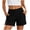 Black women's high waisted shorts with pockets a1, variant on Cagogo Women's High Waisted Shorts with Pockets Solid Casual Active Travel Shorts Loose Fit Summer Beachwear Yoga Workout Bottoms, Khaki S