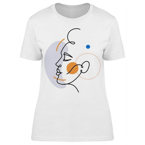 Minimalistic Woman Portrait T-Shirt Women -Image by Shutterstock, Female Medium