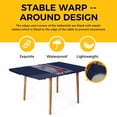 thumbnail image 4 of Navy Blue American Flag Table Cloths for 5 Foot Rectangle Tables, Abstract Red Hockey Stripes Us Flag Patio Waterproof Elastic Fitted Tablecloths, Washable Rectangular Table Cover for Camping, 4 of 8