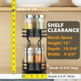 thumbnail image 4 of SpaceAid Pull Out Spice Rack Organizer for Cabinet with Labels, 4.5" W x10.75 D x8.5 H, 1 Drawer 2-Tier, 4 of 7