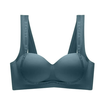 UTSJKR Women s Wireless Push Up Bra Seamless Comfort Breathable Everyday Bras for Daily Wear Adjustable Straps Soft Cup Full Coverage Bras Green 36/80AB