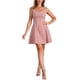 thumbnail image 2 of INSPIRE CHIC Vestido de cóctel sin mangas con escote corazón y corte en A XS Rosa, 2 of 6