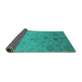 thumbnail image 2 of Ahgly Company Indoor Round Oriental Turquoise Blue Industrial Area Rugs, 6' Round, 2 of 4