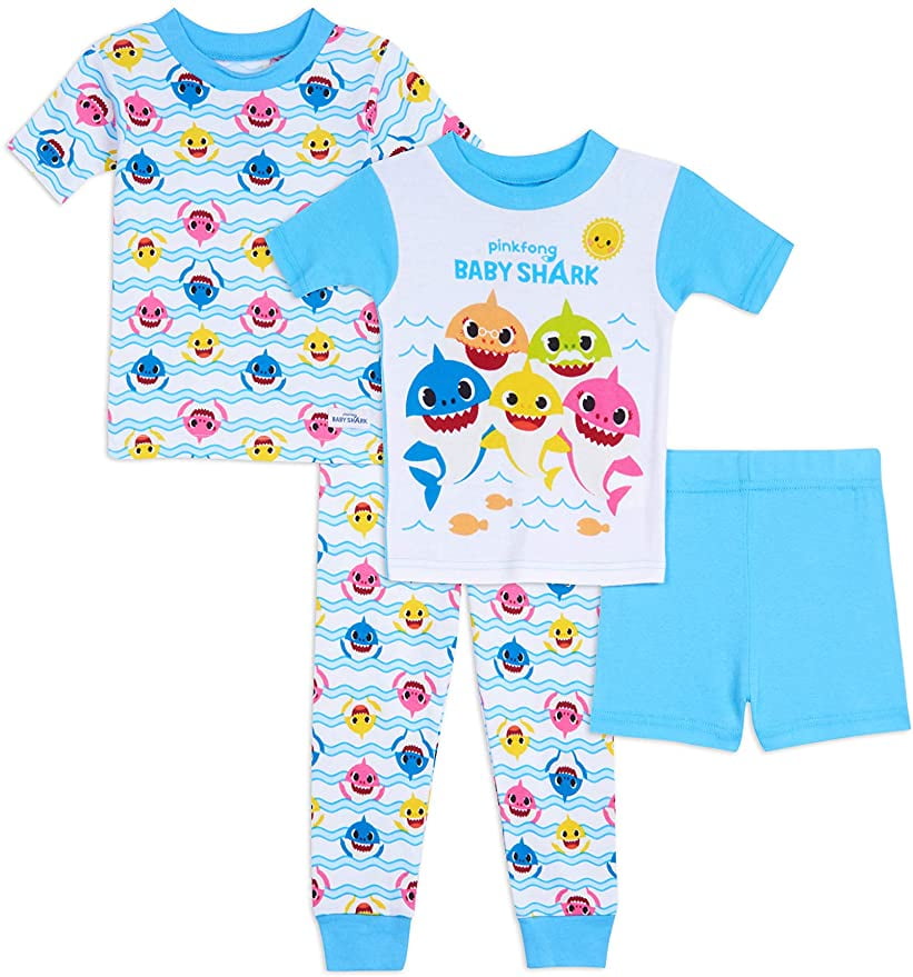 Pinkfong Baby Shark Boys 4 pc. Character Cotton Pajama Set 4T