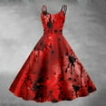 thumbnail image 2 of Robe d'Été Décontractée Rétro à la Mode pour Femmes Halloween Robe de Plage Imprimée Amusante Robe Longue d'Été pour Femmes Âgées (1), 2 of 3