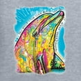 thumbnail image 5 of Wild Bobby Dean Russo Neon Colorfu Dolphin Animal Lover Women Racerback Tank Top, Heather Grey, X-Large, 5 of 5