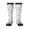 thumbnail image 2 of Picia Women Crew Soft Moisture-wicking Socks Dachshund Dog Puppy Pattern Design Cotton Socks, One Size fit All, 2 of 9