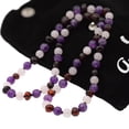 thumbnail image 4 of Amberalia knotted Baltic Amber Necklace with Amethyst, GIA Certificated - for natural remedies - Boost immune System - Cherry-Quartz-Amethyst 17.7”, 4 of 4