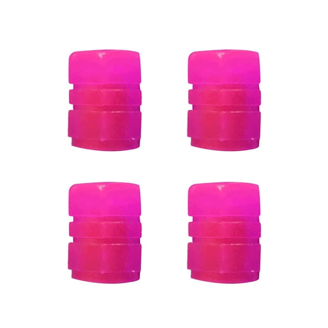 Riwesomey Tapa de válvula de neumático de plástico para automóvil, impermeable, reutilizable, desmontable, anticorrosivo, tapas luminosas, Vehículos, repuestos y accesorios Mis rosa 4 piezas