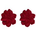 thumbnail image 1 of Pendientes florales flocados con agujas plateadas, pendientes sencillos y versátiles con sentido de temperamento a la moda de alta gama, 1 of 5