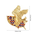 thumbnail image 3 of Broche con La Bandera de Ee.Uu. Uu., Diseño de Cristal Esmaltado, Colores Dorado y Plateado, Elegante Prendedor de Solapa, Accesorio Único para Ropa, Bufandas, Bolsos, Sombreros, Día de Los Caídos, D, 3 of 6