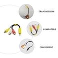 thumbnail image 2 of LOVEVER 4pcs AV Audio Splitter RCA Cable Extension Cable 3-way Splitter Audio Adapter, 2 of 7