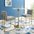 thumbnail image 4 of Ergode Privy Gold Stainless Steel Upholstered Fabric Counter Stool Set of 2 - Gold Light Gray, 4 of 4