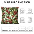 thumbnail image 5 of SHANXI Throw Pillow , Red s and Green Leaves Garden Harvest Eating Clean Theme Print, Decorative 18x18in, 5 of 5