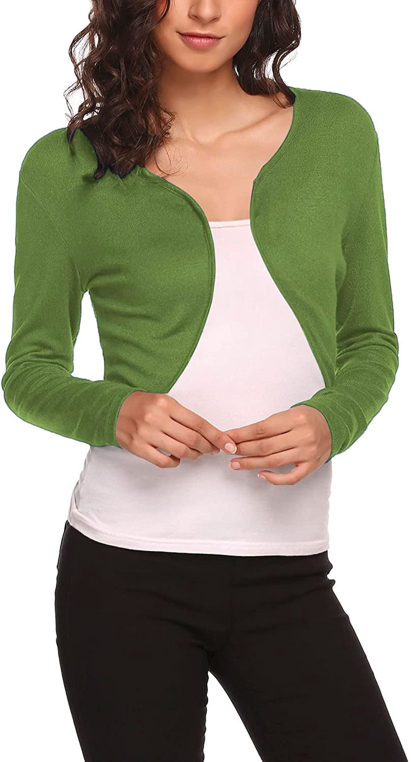 Little Cropped Sweater Knit Jackets 