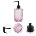 thumbnail image 5 of Unique Bargains 1 Pc Elegant Soap Pump Dispenser for Bathroom 11.15oz Pink Black, 5 of 6