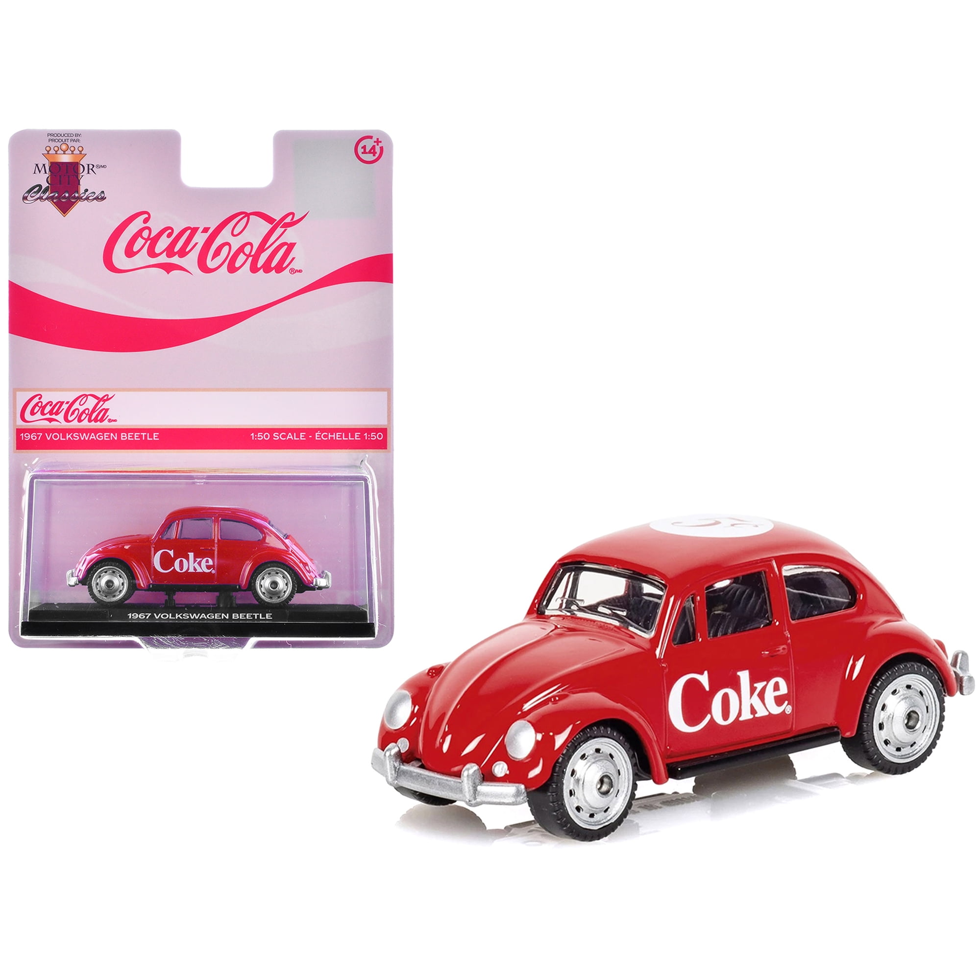 1967 Volkswagen Beetle "Coca-Cola" Red 1/50 Diecast Model by Motorcity Classics