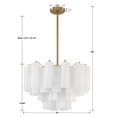 thumbnail image 6 of Crystorama Addis 9 Light Aged Brass Chandelier - 22"W x 14.25"H x 22"D, 6 of 11