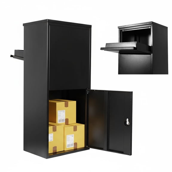 golytefs Anti-theft Express Cabinet Large Capacity Outside Package Delivery Boxes Weather Proof for House Porch Curbside