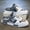 white and gray, variant on Men'S Slip-On Sneakers Featuring a Letter Print, Made with a PU Upper And Rubber Sole. They Have a Breathable Fabric Lining And Are Designed for Casual Use in All Seasons, Perfect for Hiking