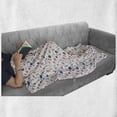 thumbnail image 6 of Spring Soft Flannel Fleece Throw Blanket, Simple Doodle Style Nature Elements as Botanical Herbs and Blooming Fresh Petals, Cozy Plush for Indoor and Outdoor Use, 70" x 90", Multicolor, by Ambesonne, 6 of 6