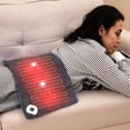 thumbnail image 2 of Costway Weighted Heating Pad with 2 Massagers Massaging Vibration 5 Heating Levels 9 Modes Gray, 2 of 10