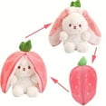 thumbnail image 2 of Strawberry Bunny Plush, 13.7 Inch Pink Stuffed Animal, 2 of 11